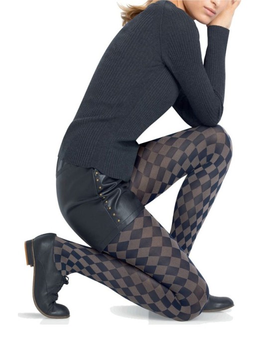 Collant fantaisie graphique Académic