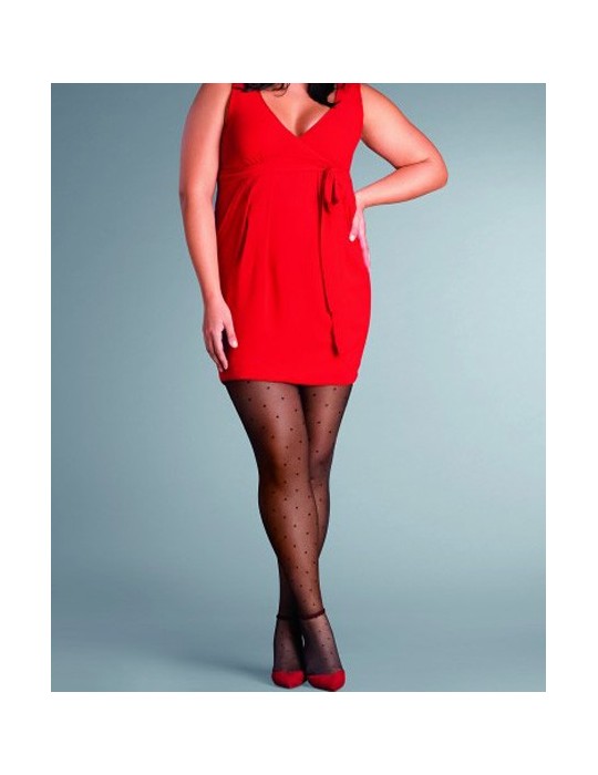 Collant grande taille Plumetis Bellissima