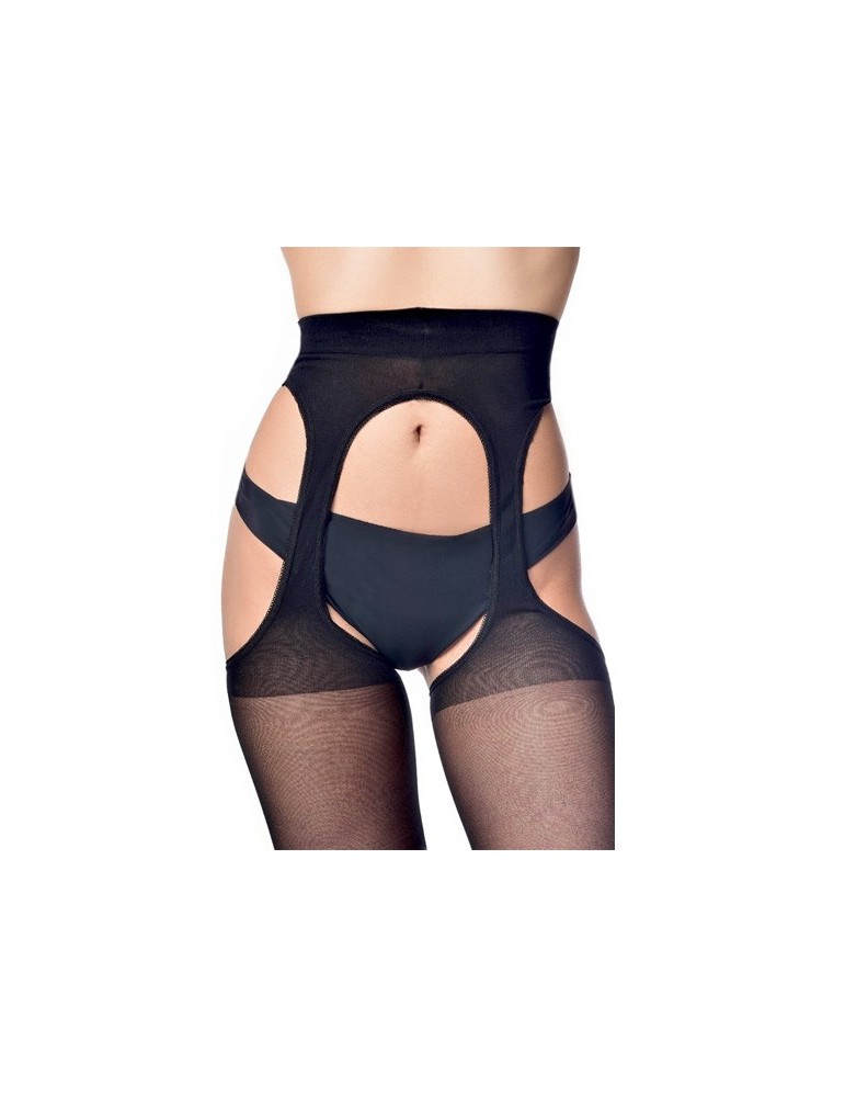 Collant ajouré noir Pamela Mann