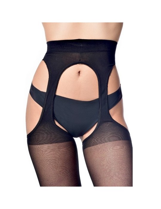 Collant ajouré noir Pamela Mann