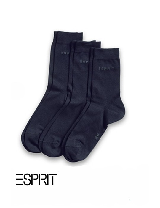 Lot 3 paires de chaussettes coton unicolores ESPRIT Lot 3 paires de chaussettes coton unicolores ESPRIT