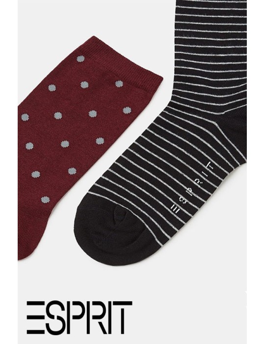 Lot de 5 paires de chaussettes fantaisie coton ESPRIT Lot de 5 paires de chaussettes fantaisie coton ESPRIT