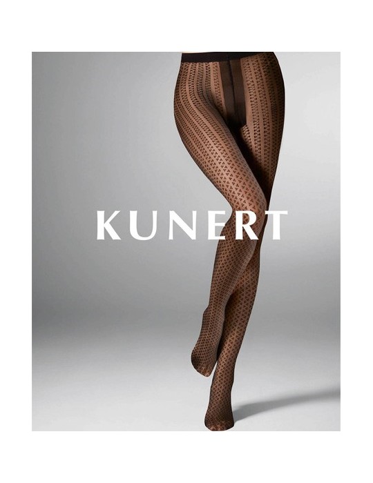 Collant fantaisie noir Fine Triangles de Kunert sur collant.fr