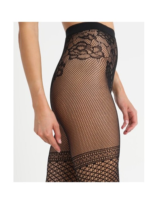 Collant fantaisie résille Net Lace Kunert