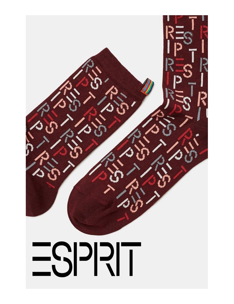 Chaussettes bordeaux Femmes ciglées ESPRIT