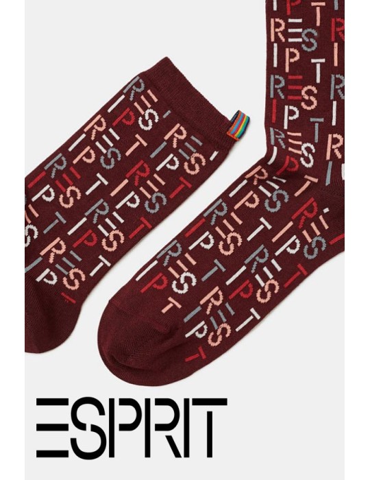 Chaussettes bordeaux Femmes ciglées ESPRIT