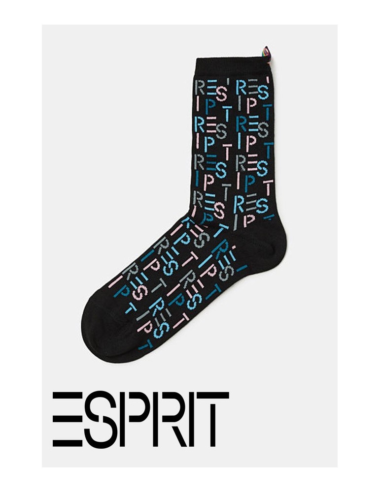 Chaussettes noires Femmes ciglées ESPRIT