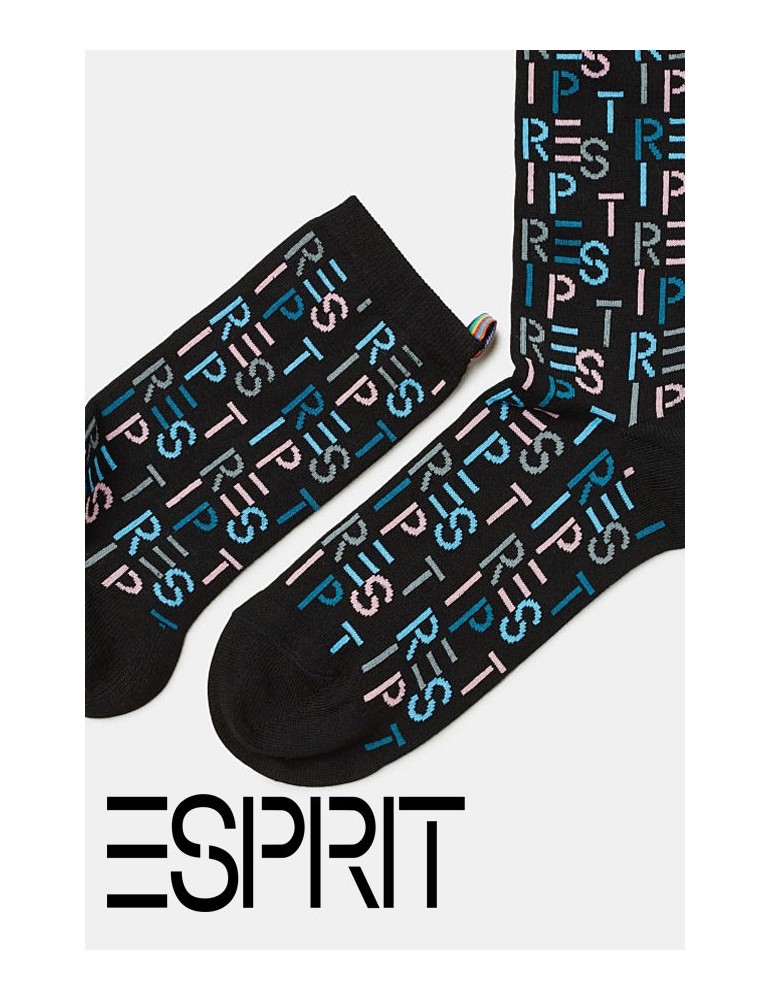 Chaussettes Femmes fantaisie noires ciglées ESPRIT