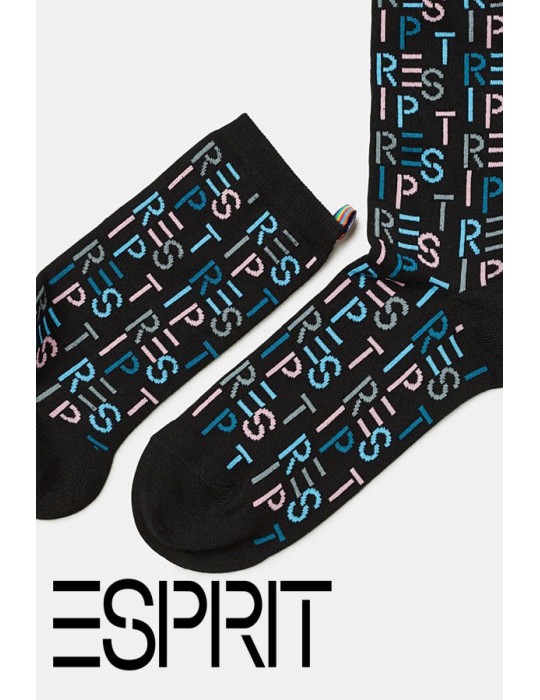 Chaussettes Femmes fantaisie noires ciglées ESPRIT