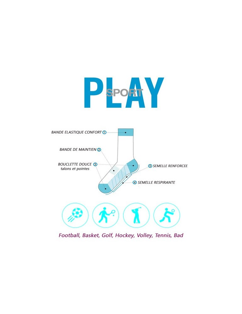 Chaussettes Sport collectif Femmes PLAY Hudson