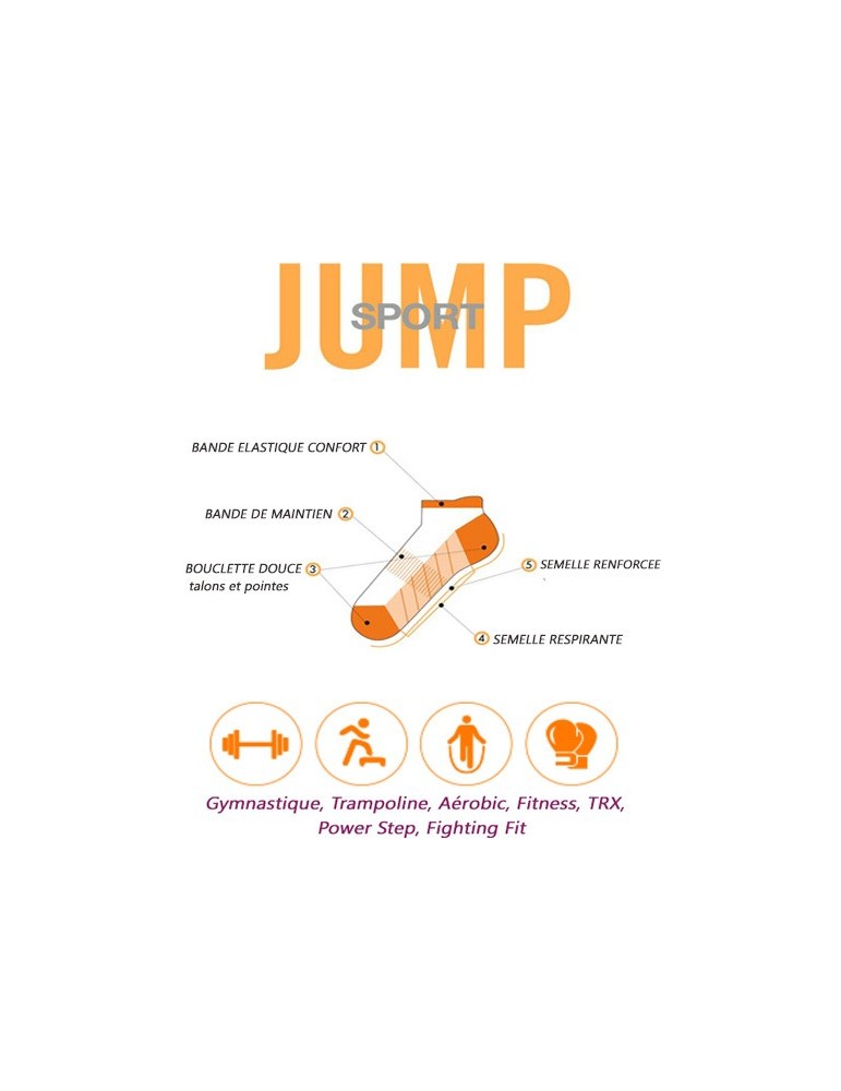 Chaussettes crossfit Femmes JUMP Hudson