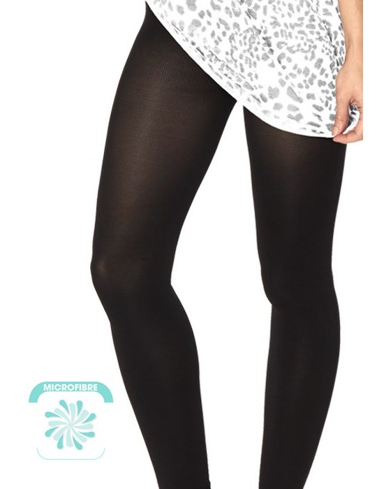 collant sans pieds en microfibre 