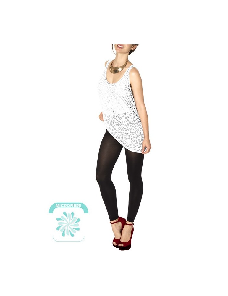 Legging noir microfibre