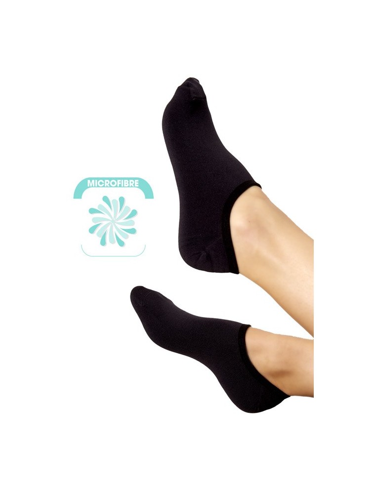 Socquettes noires microfibres