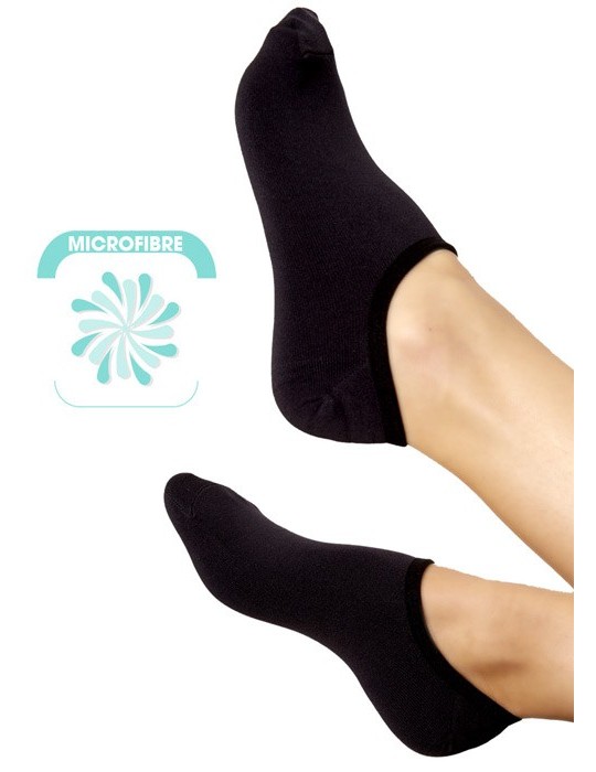 Socquettes noires microfibres