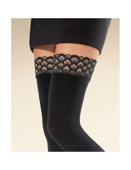 Bas jarretière opaque et mat Velvet 80 de Kunert sur collant.fr