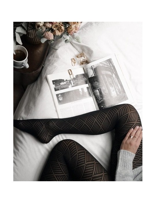 Collant fantaisie géométrique Inès de Vog Store