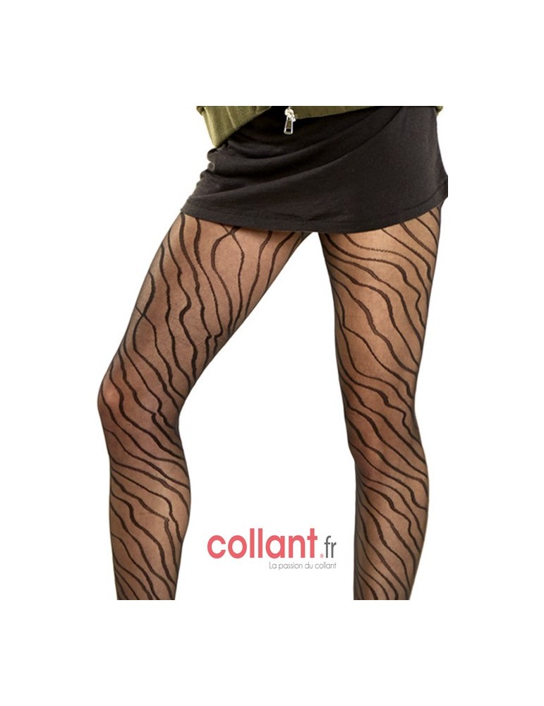 Collant fantaisie transparent zèbre de collant.fr