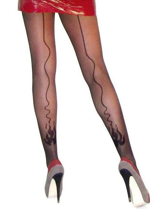 Collant fantaisie Flammes