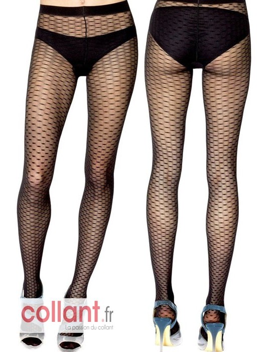 Collant fantaisie décalé à motifs géométriques de collant.fr