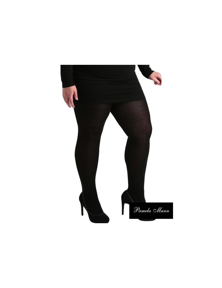 Collant opaque noir  grande taille 140 de Pamela Mann