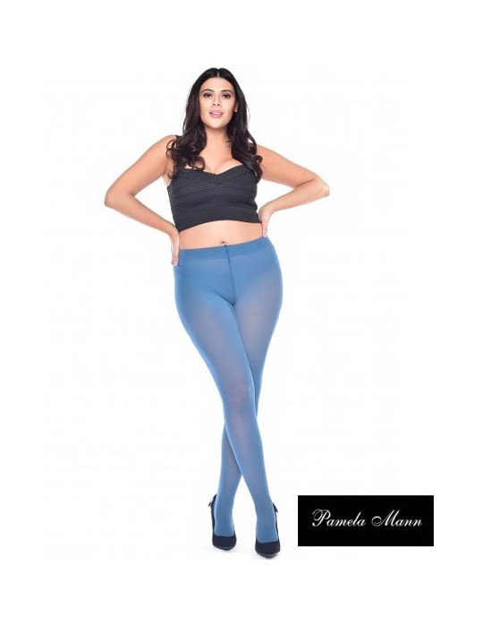 COLLANT OPAQUE GRANDE TAILLE bleu de Pamela Mann