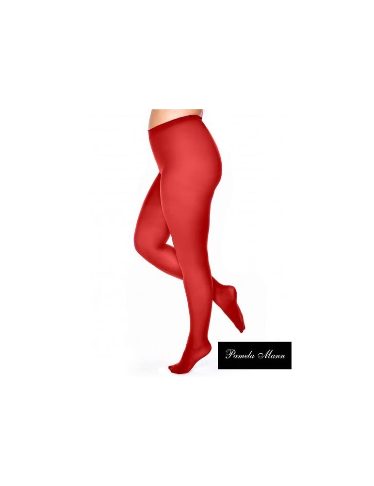 COLLANT OPAQUE GRANDE TAILLE rouge marron 50 de Pamela Mann