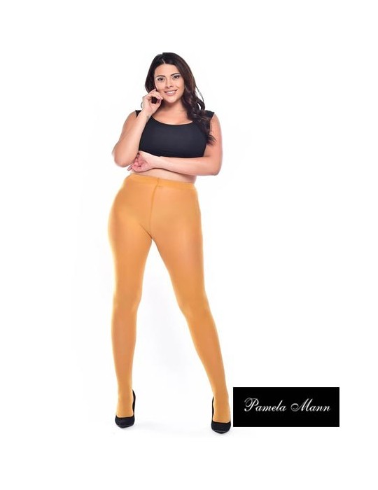 COLLANT OPAQUE GRANDE TAILLE moutarde de Pamela Mann