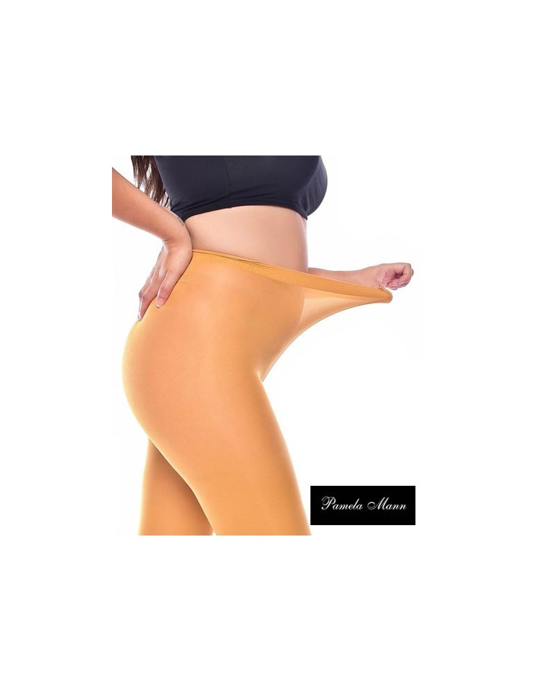 COLLANT GRANDE TAILLE moutarde de Pamela Mann