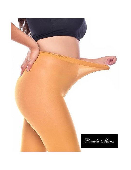 COLLANT GRANDE TAILLE moutarde de Pamela Mann