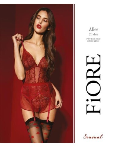 Bas porte-jarretelles Alice noir de Fiore sur collant.fr 2