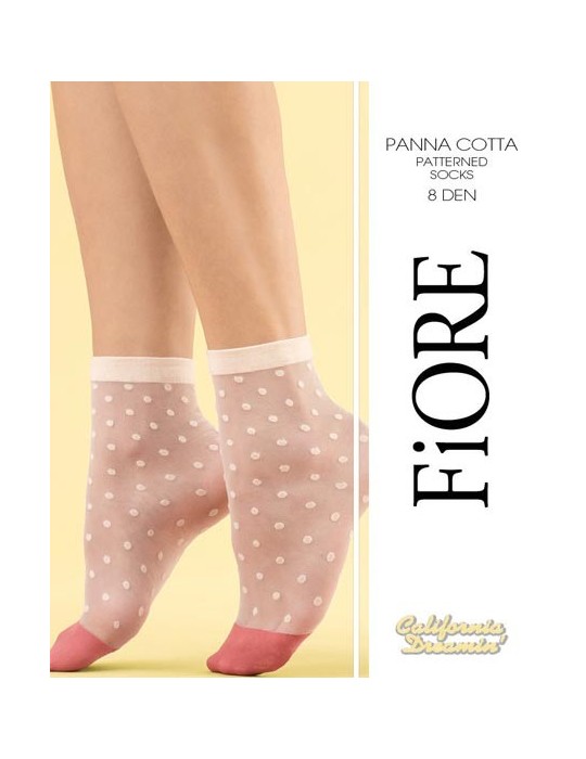 Socquettes fantaisie Panna Cotta de Fiore sur collant.fr