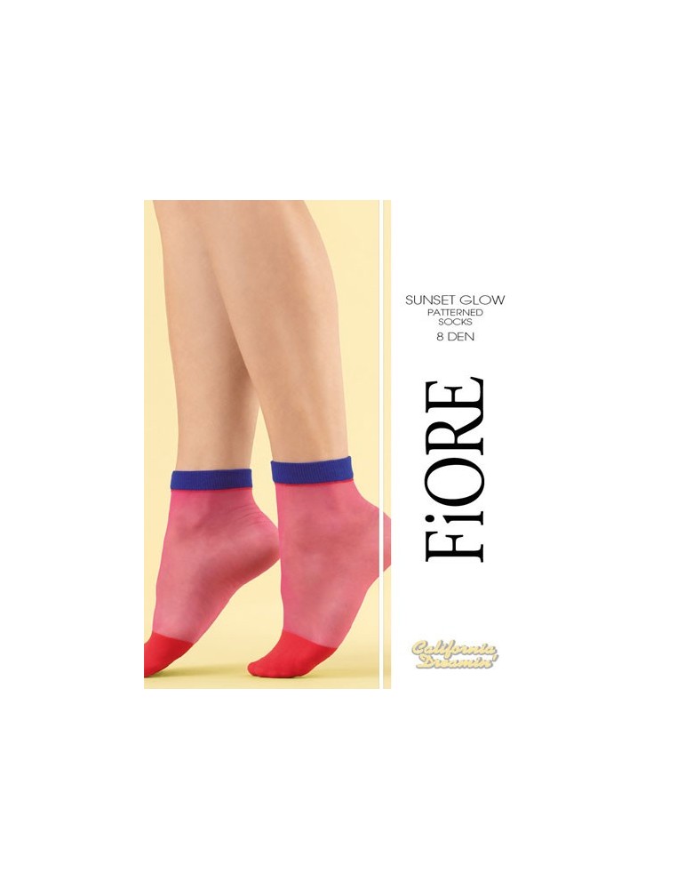 Socquettes fantaisie Sunset Glow de Fiore sur collant.fr
