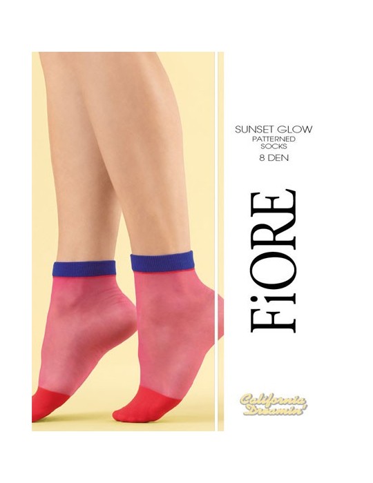 Socquettes fantaisie Sunset Glow de Fiore sur collant.fr