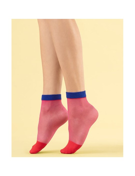 Socquettes fantaisie fushia Sunset Glow de Fiore sur collant.fr Socquettes fantaisie fushia Sunset Glow de Fiore sur collant.fr