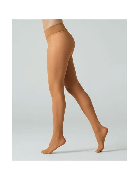 Collant sans couture caramel 15 deniers de Cette sur collant.fr