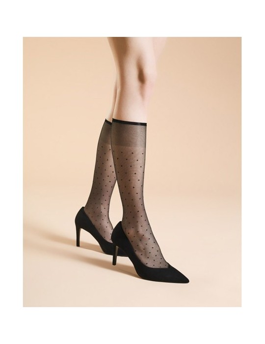 Mi-bas plumetis Trisha de Fiore sur collant.fr