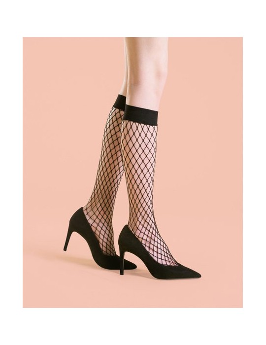 Mi-bas résille de Fiore sur collant.fr