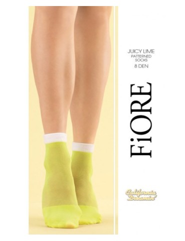 Socquettes jaunes Juicy Lime de Fiore 2