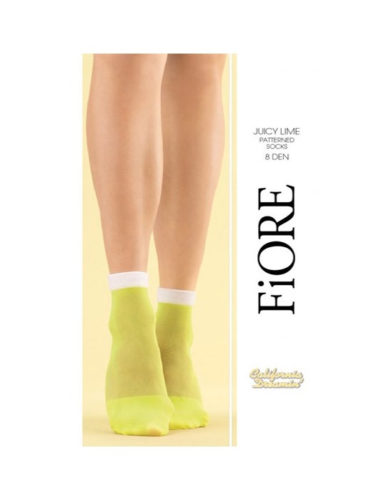 Socquettes fantaisie Juicy Lime de Fiore