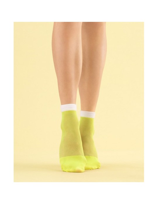 Socquettes jaunes Juicy Lime de Fiore Socquettes jaunes Juicy Lime de Fiore