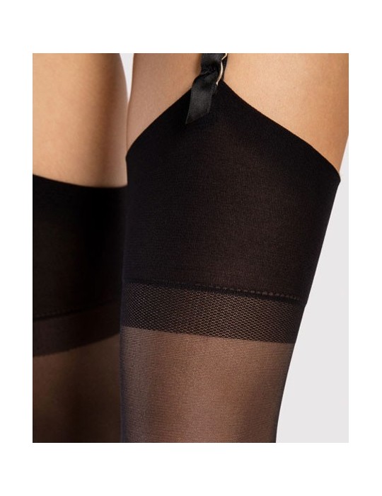 Bas porte-jarretelles Infini 15 noir de Fiore