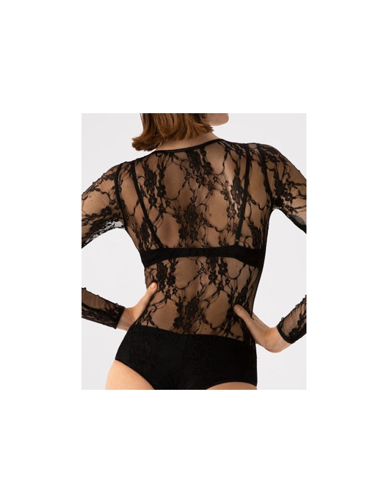 Body transparent dentelle noire Jill