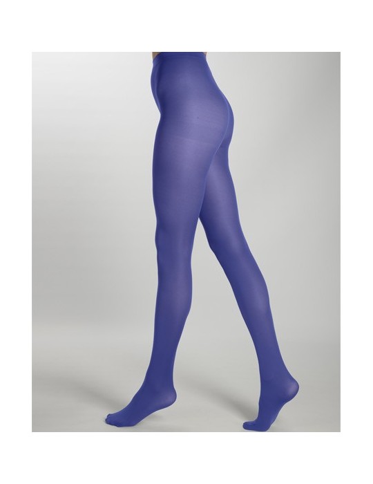 Collant  coloré cobalt Chacal de Cecilia de Rafael sur collant.fr