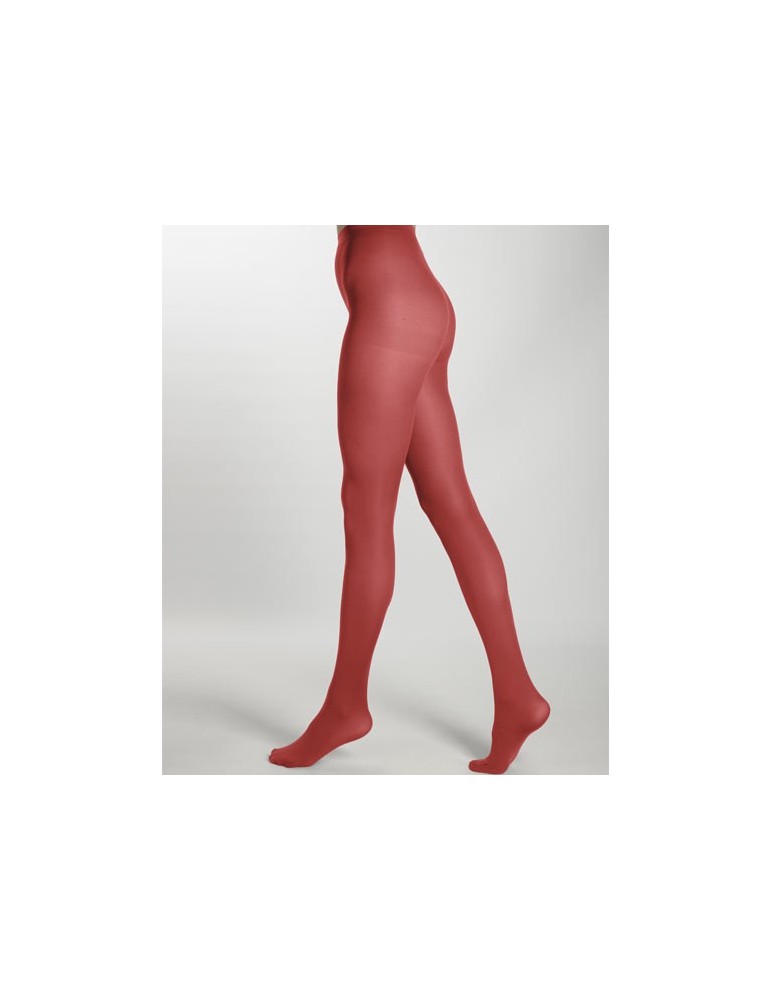 Collant coloré rouge rubis Chacal de Cecilia de Rafael sur collant.fr