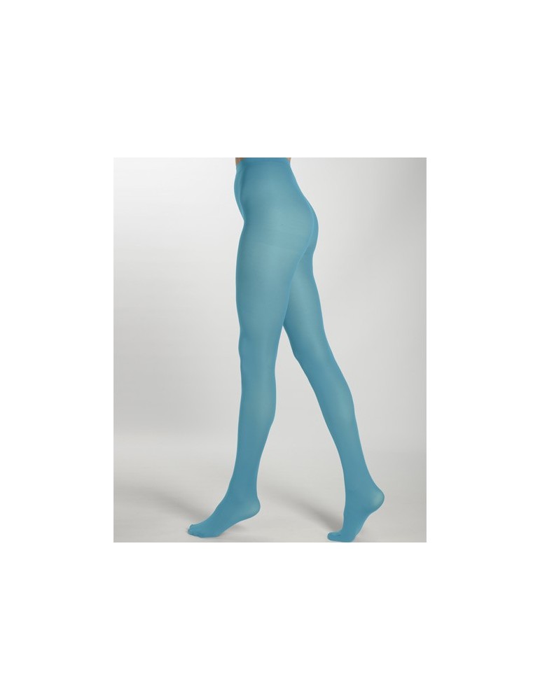 Collant coloré turquoise Chacal de Cecilia de Rafael sur collant.fr