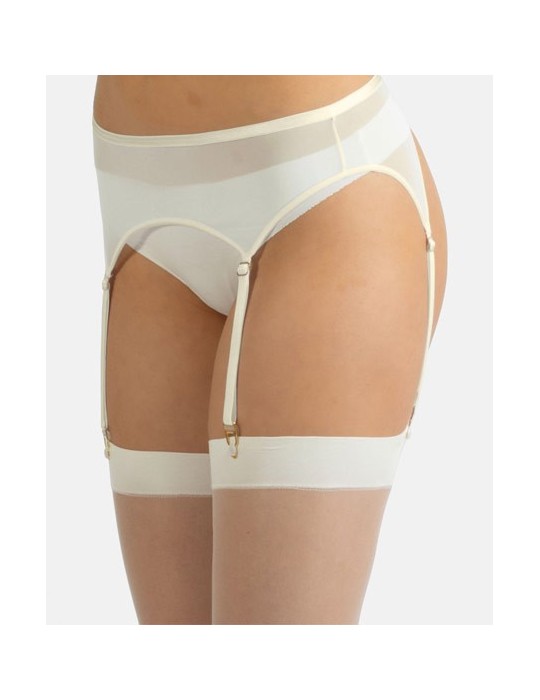 Porte-jarretelles blanc LULU de Cette