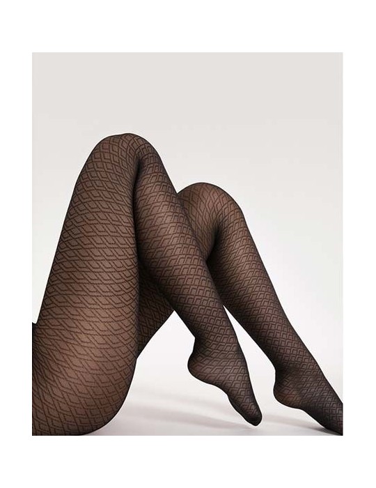 Collant fantaisie motifs geometriques Night Fever