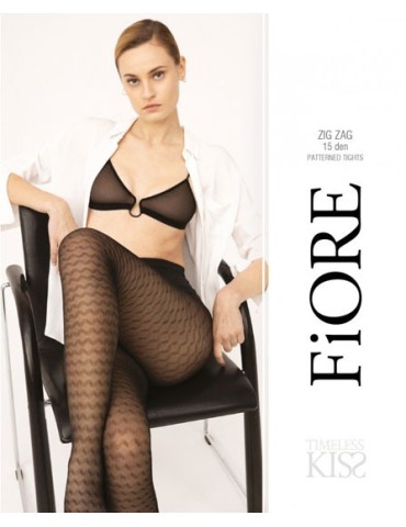 Collant géométrique Zig Zag de Fiore sur collant.fr 2