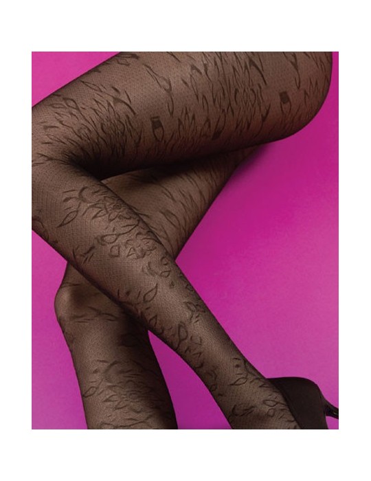 Collant motif floral Stephanie de Fiore